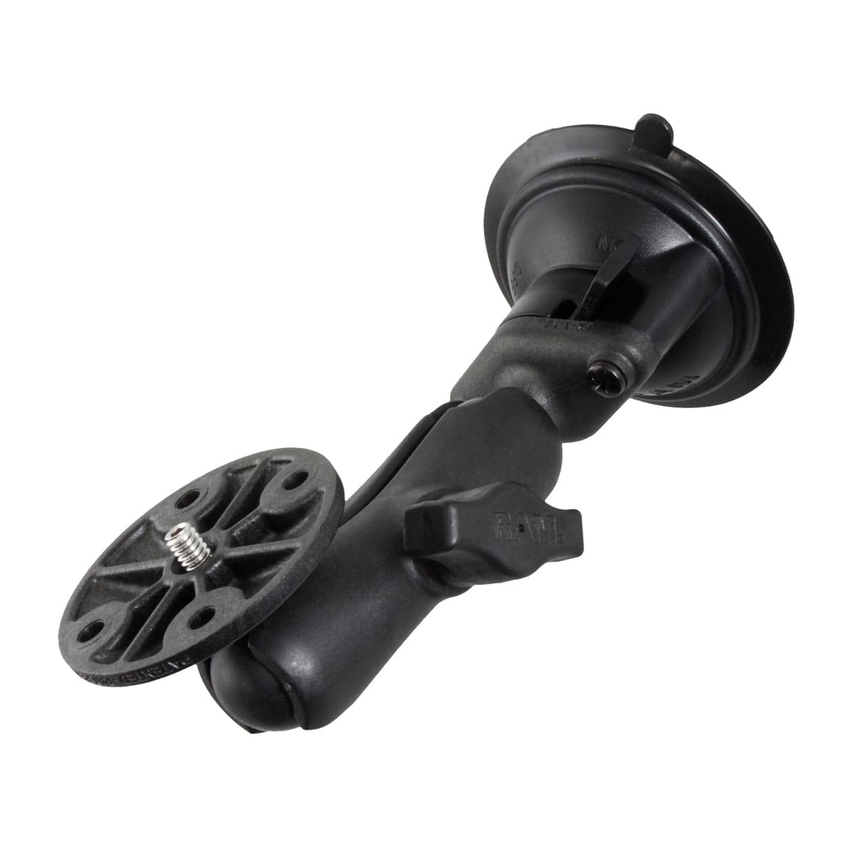 RAM® Twist-Lock™ Composite Suction Mount with Round Plate & 1/4"-20 Stud