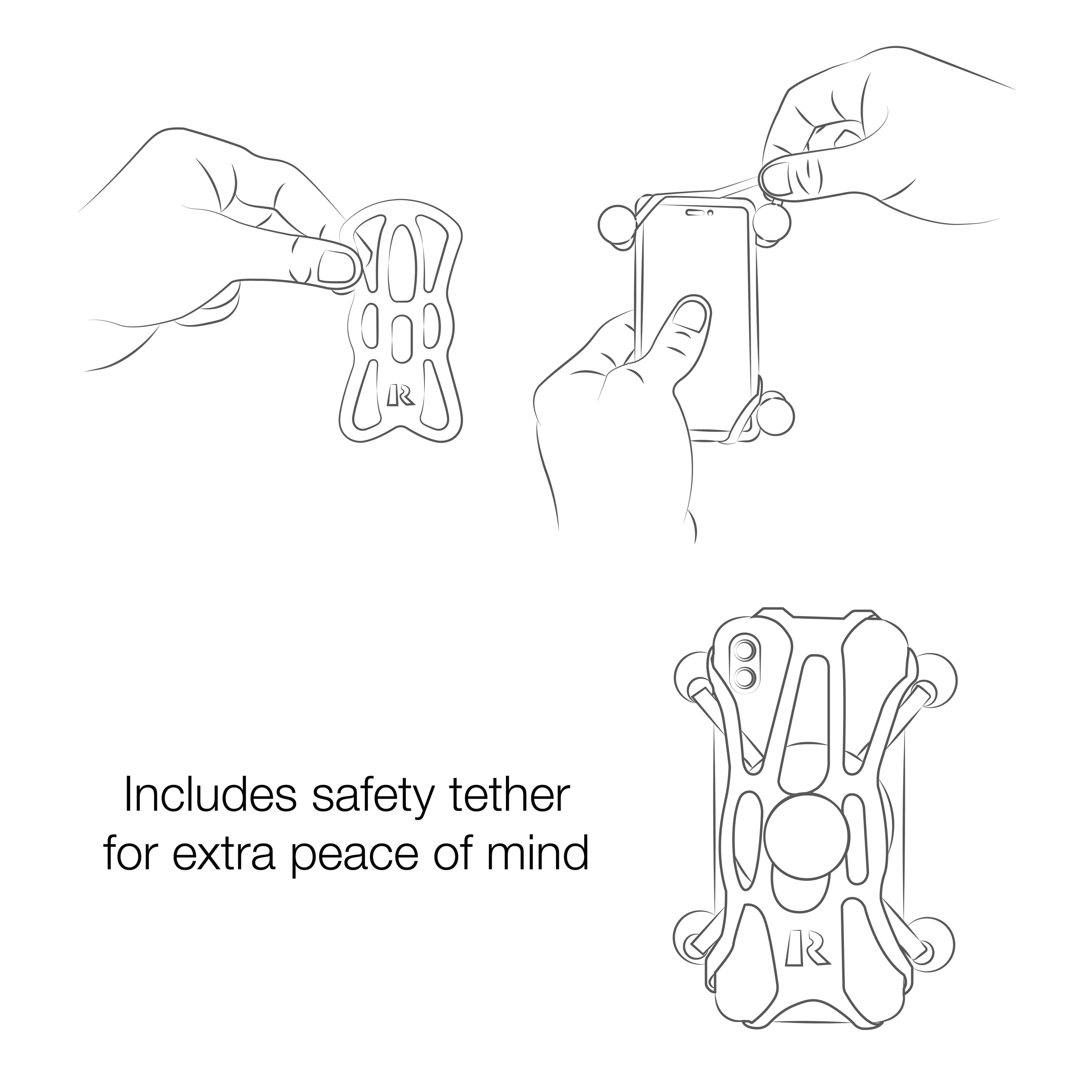 RAM® X-Grip® Phone Mount with Handlebar U-Bolt Base - Medium