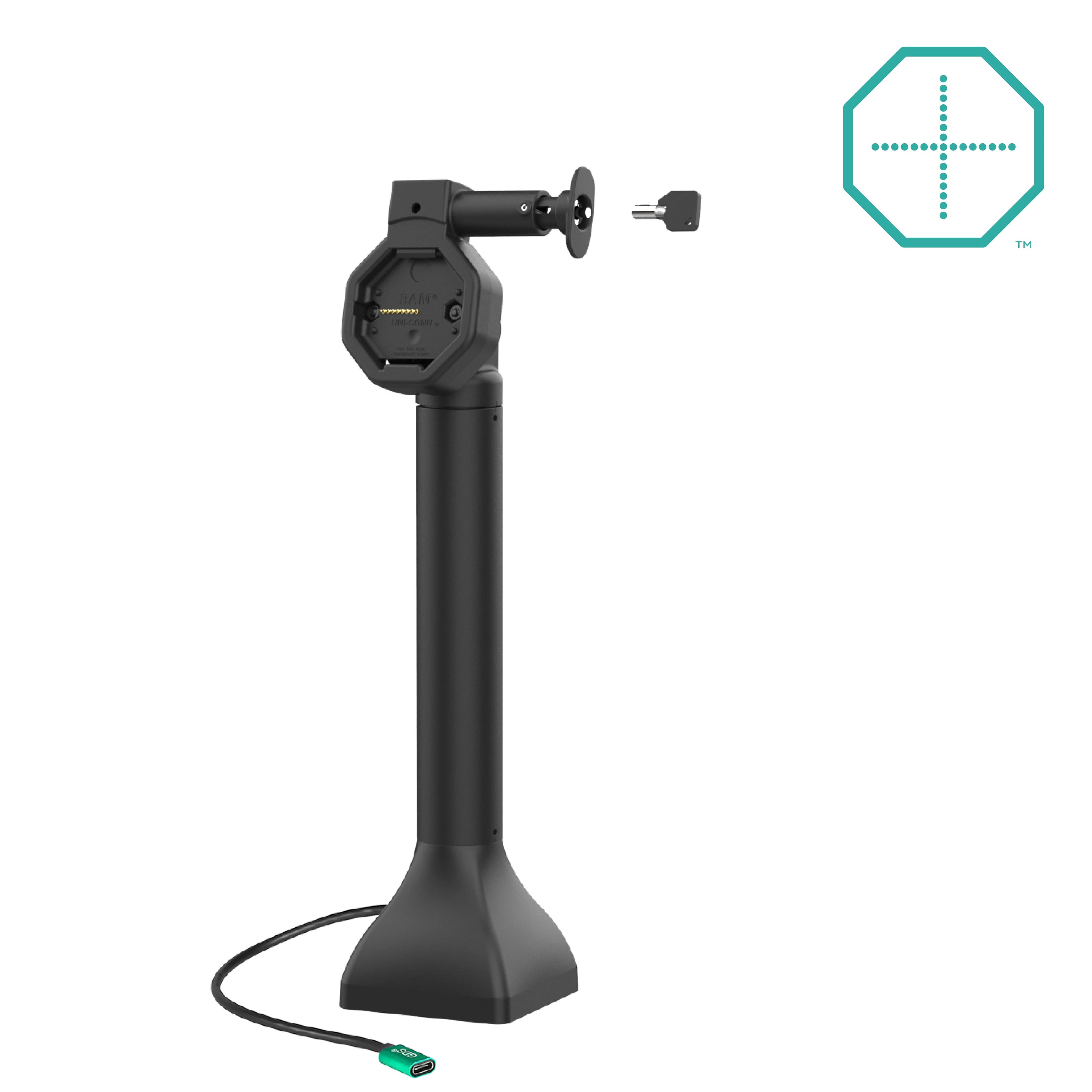 GDS® Uni-Conn™ Powered 14" Locking Pedestal Dock with USB-C