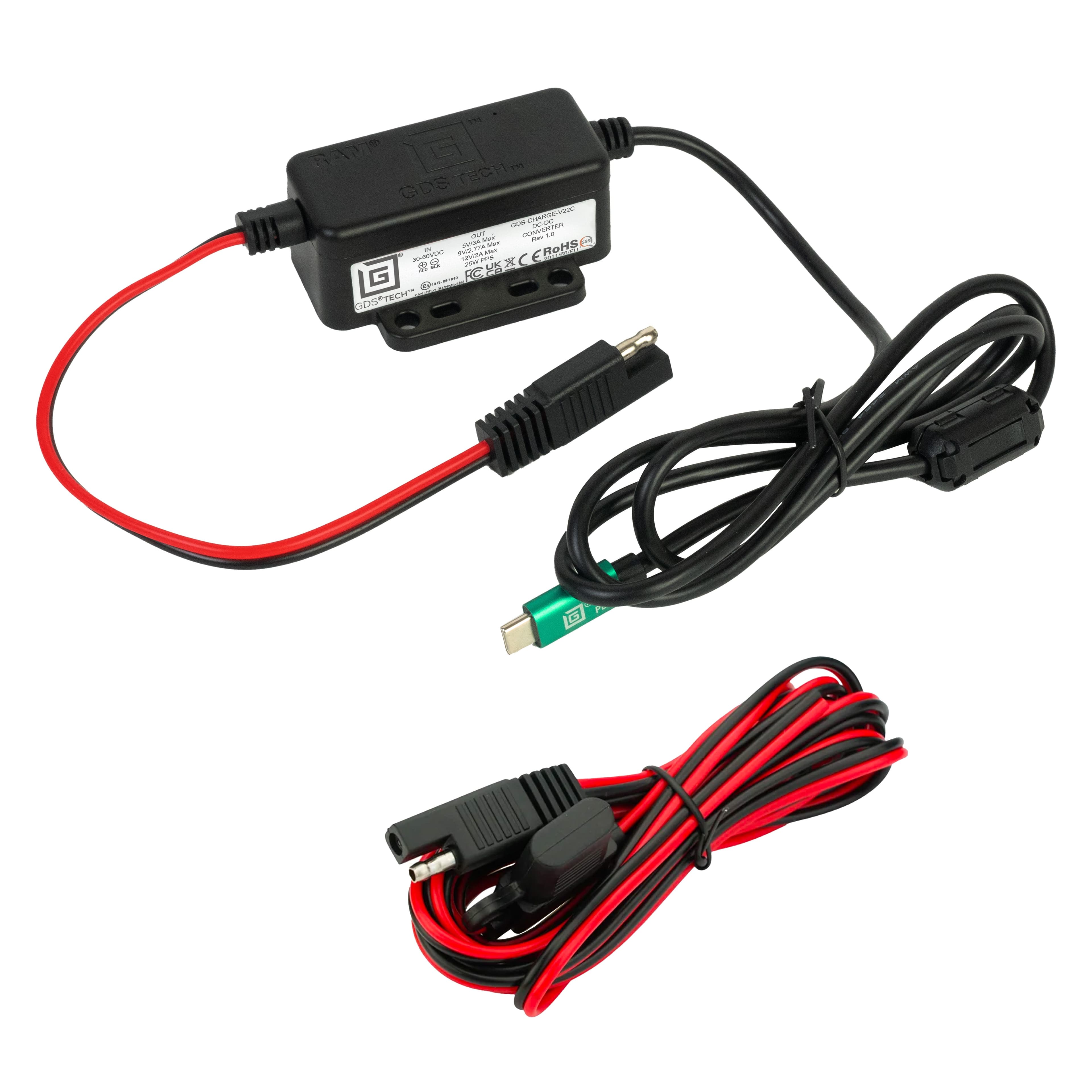 GDS® Modular 30-60V Power Delivery (25W) Male USB-C Hardwire Charger