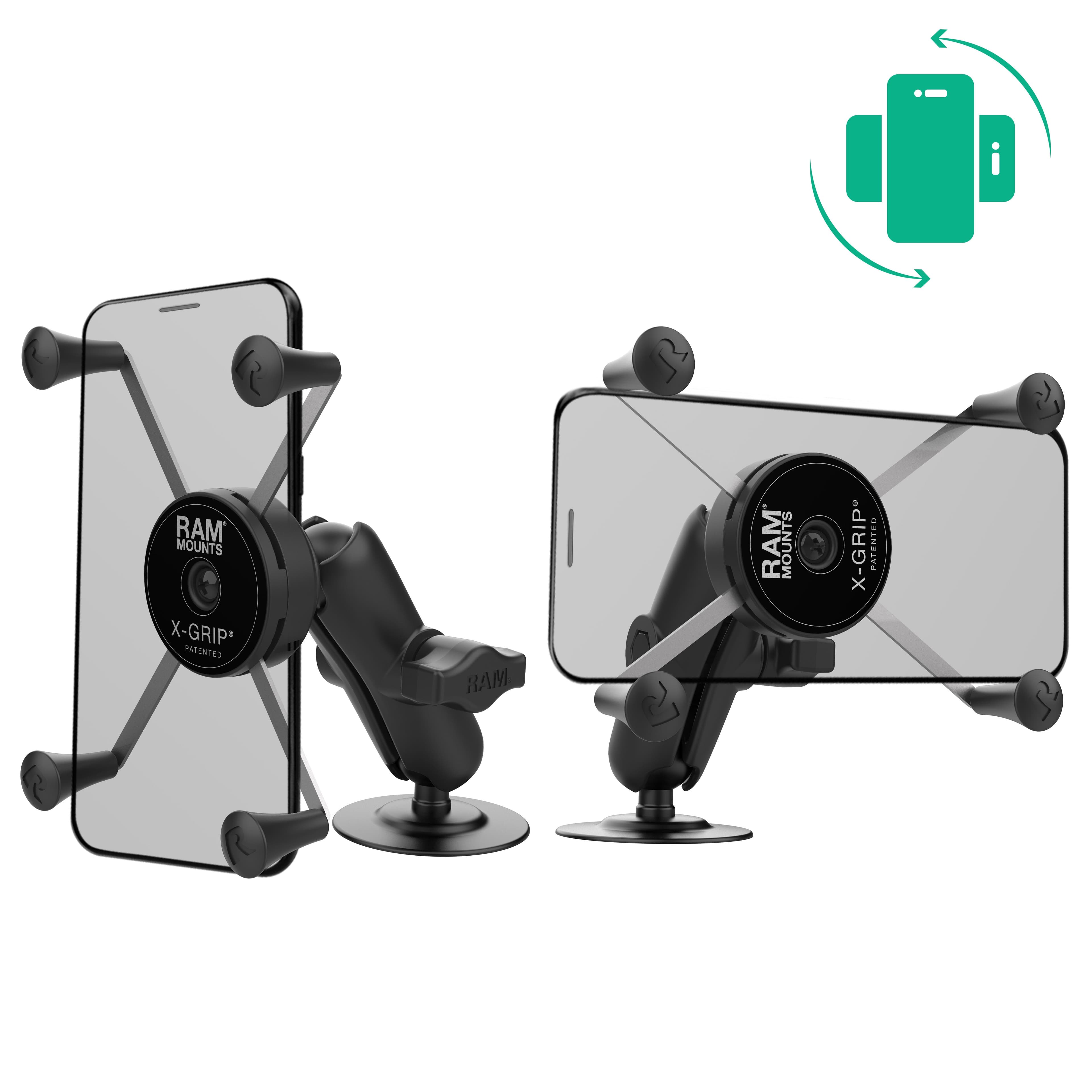 RAM® Rotating X-Grip® Large Phone Mount with Flex Adhesive Base