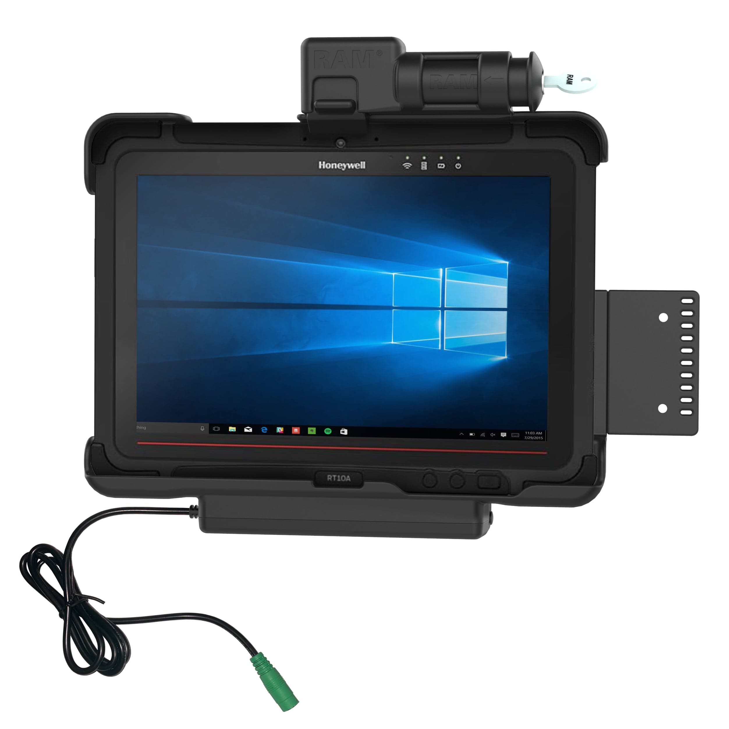 RAM® Key Locking Powered Dock for Honeywell RT10 Tablet