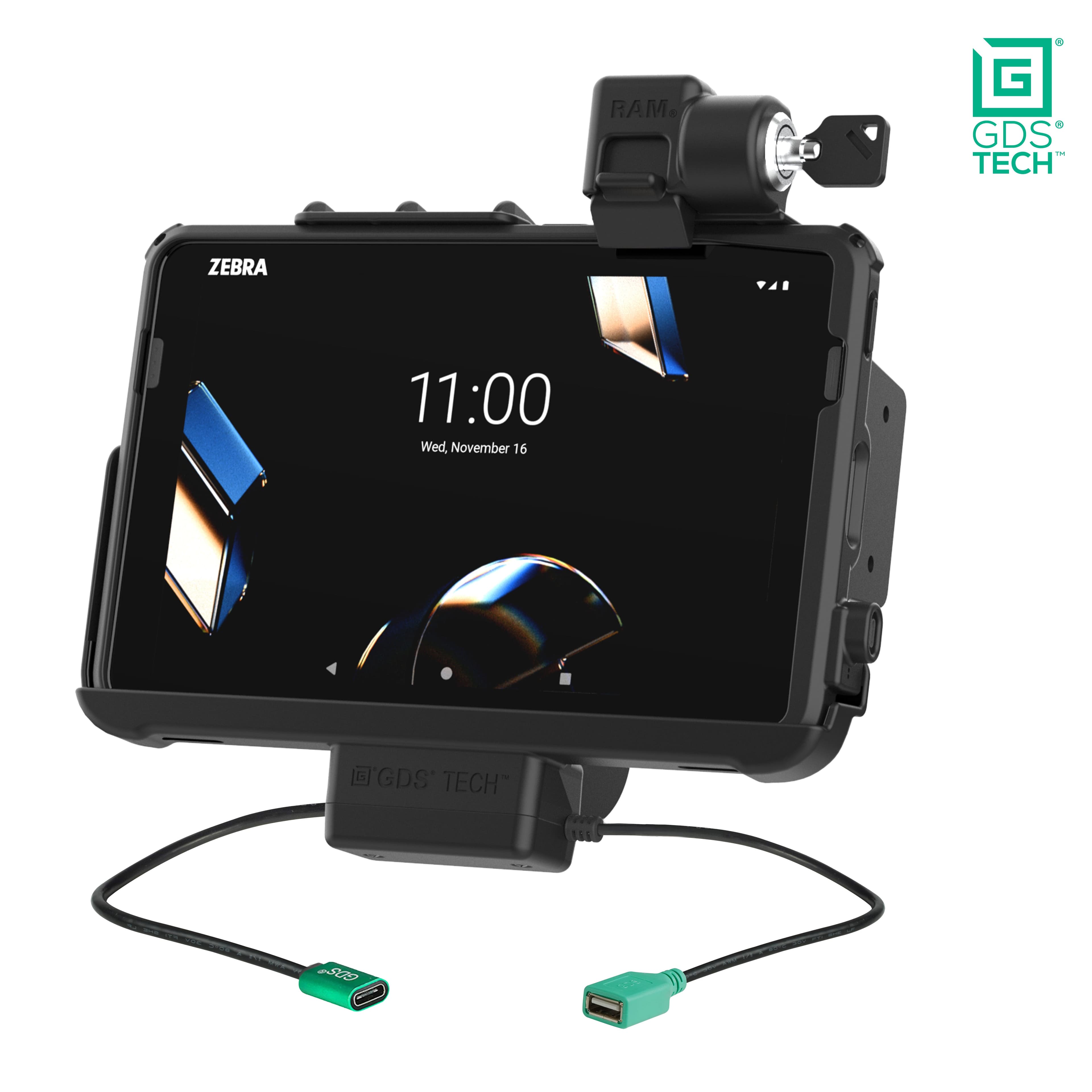 Locking GDS® Dock + Data for Zebra ET401 & ET4x 10" with IntelliSkin®