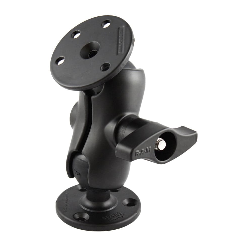 RAM® Double Ball Mount with Two Large Round Plates - D Size Short