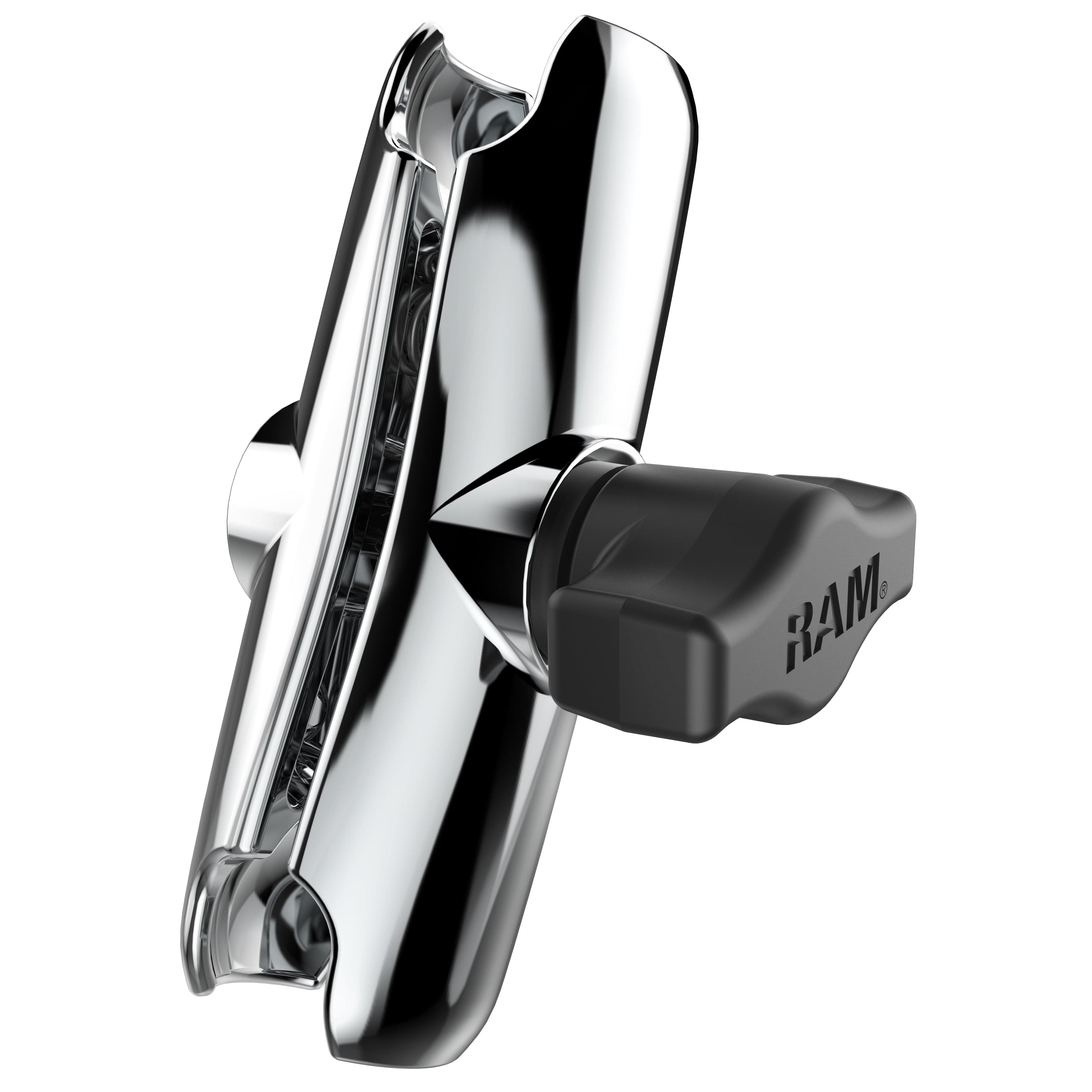 RAM® Chrome Double Socket Arm - B Size Medium