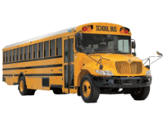 A yellow school bus.