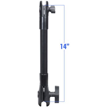 RAP-CB-201-14U:RAP-CB-201-14U_1:RAM 14" PVC Pipe Extension with B Size & C Size Socket Arms